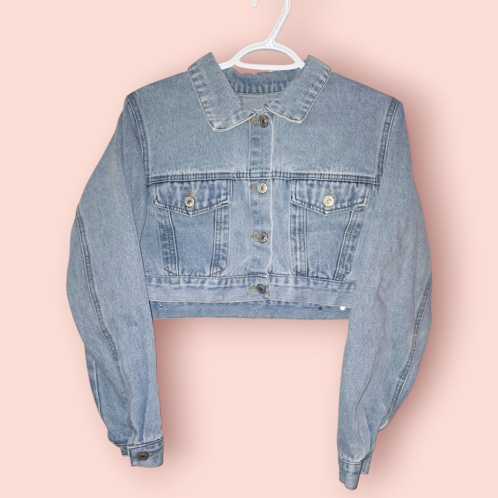 Medium Y2K Cropped Denim Jacket